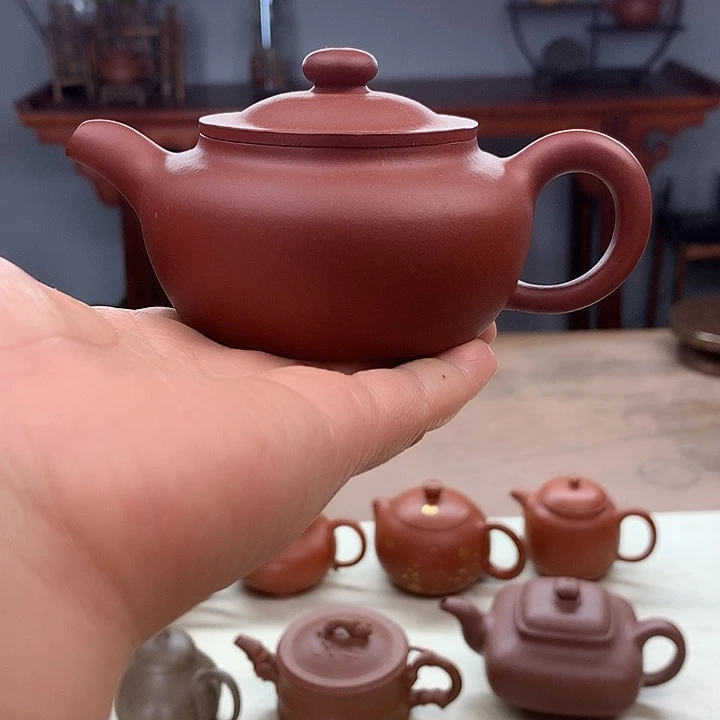 茶壶紫砂小红泥140容量明式小品