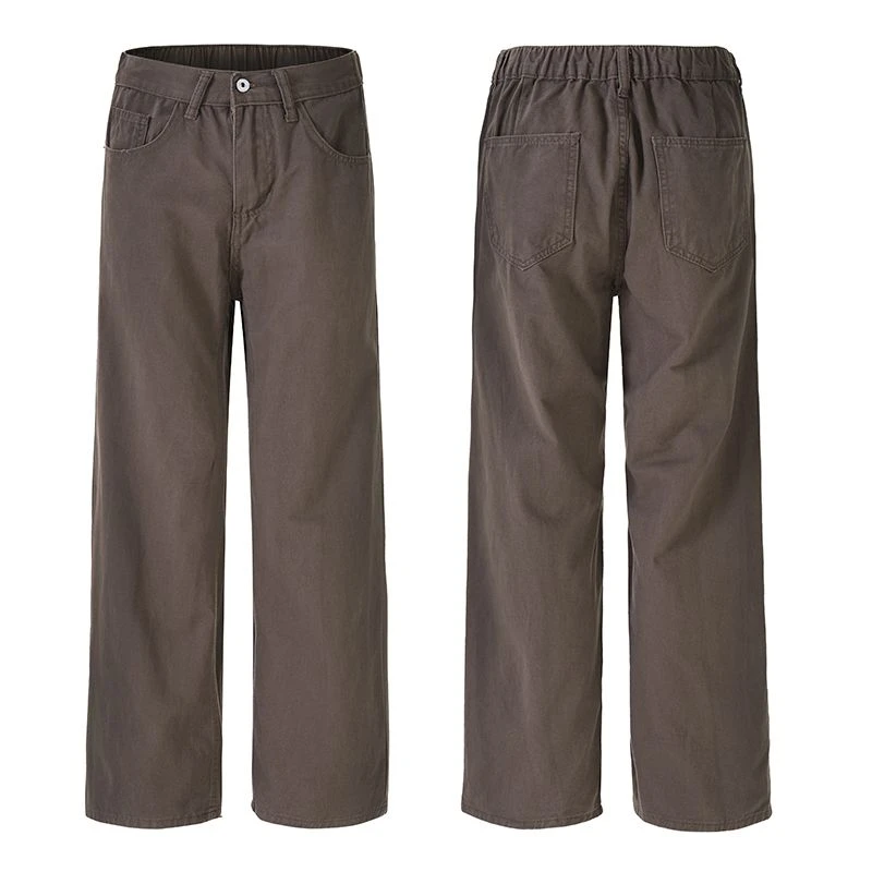 春夏百搭神裤美式cleanfit休闲裤美拉德直筒宽松长裤男女