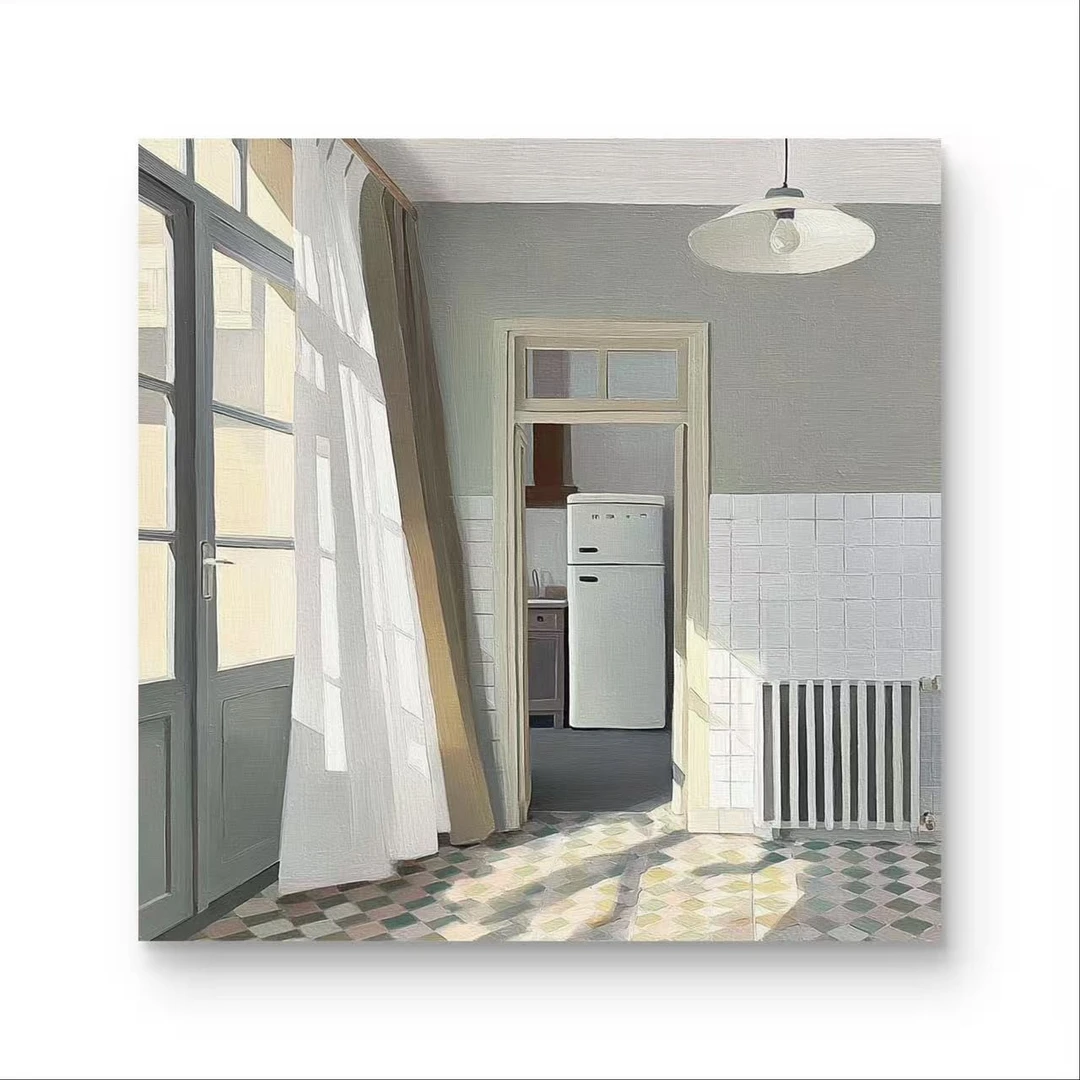 《光的拼图》原创手绘画/90x90cm/中古风系列ZGF-183