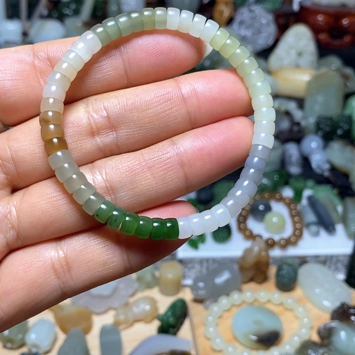 和田玉未镶嵌手链