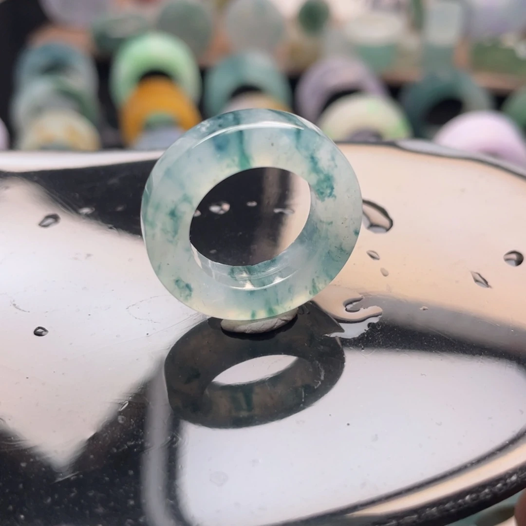 定制翡翠未镶嵌  冰飘牛仔蓝