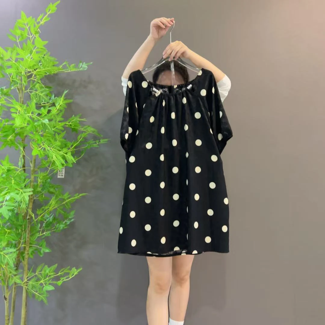 9038夏季新款欧货时尚高级感减龄宽松百搭短袖大衫女