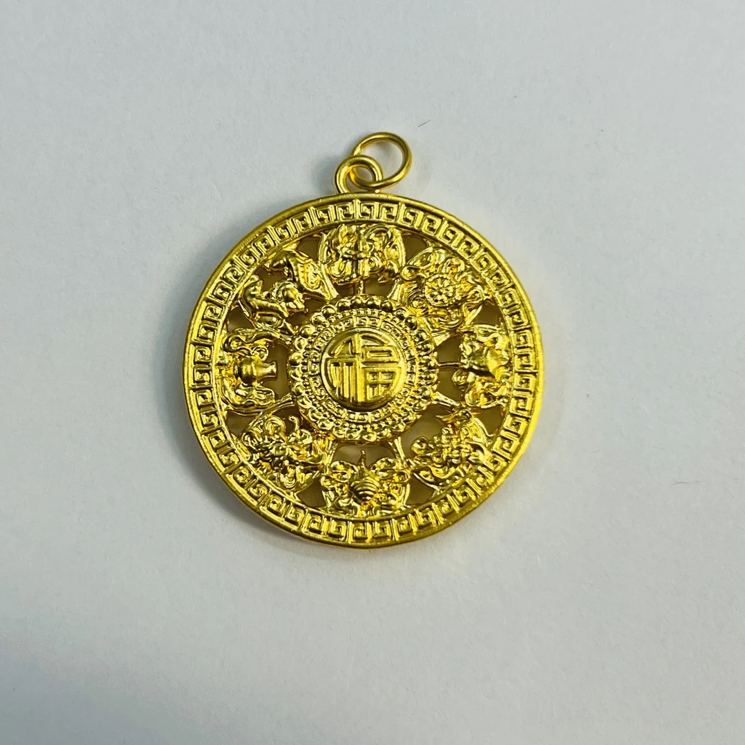 足金999卡28罗盘黄金首饰配件DP2844-01590
