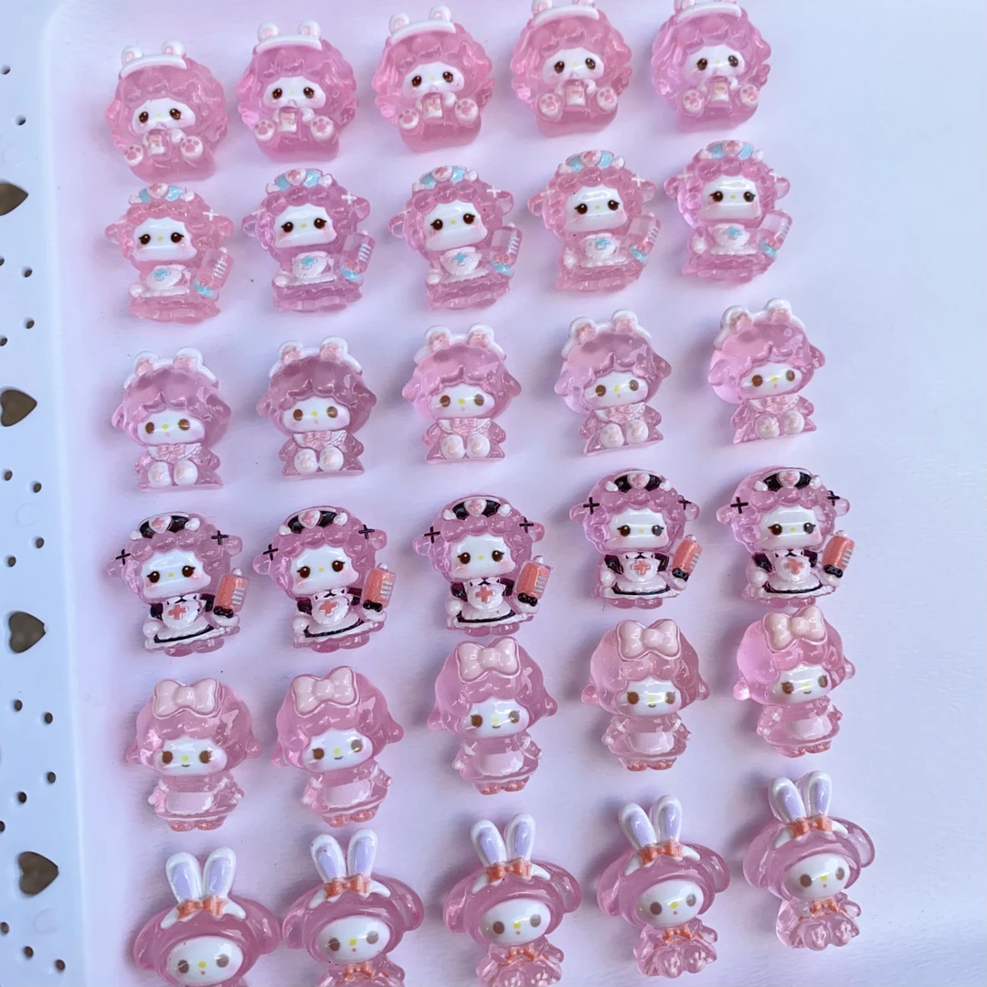 【定制】粉透小羊混款 diy奶油手机壳树脂配件手工发夹材料饰品