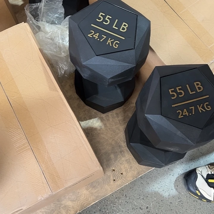 全新多边形24.7公斤哑铃一对