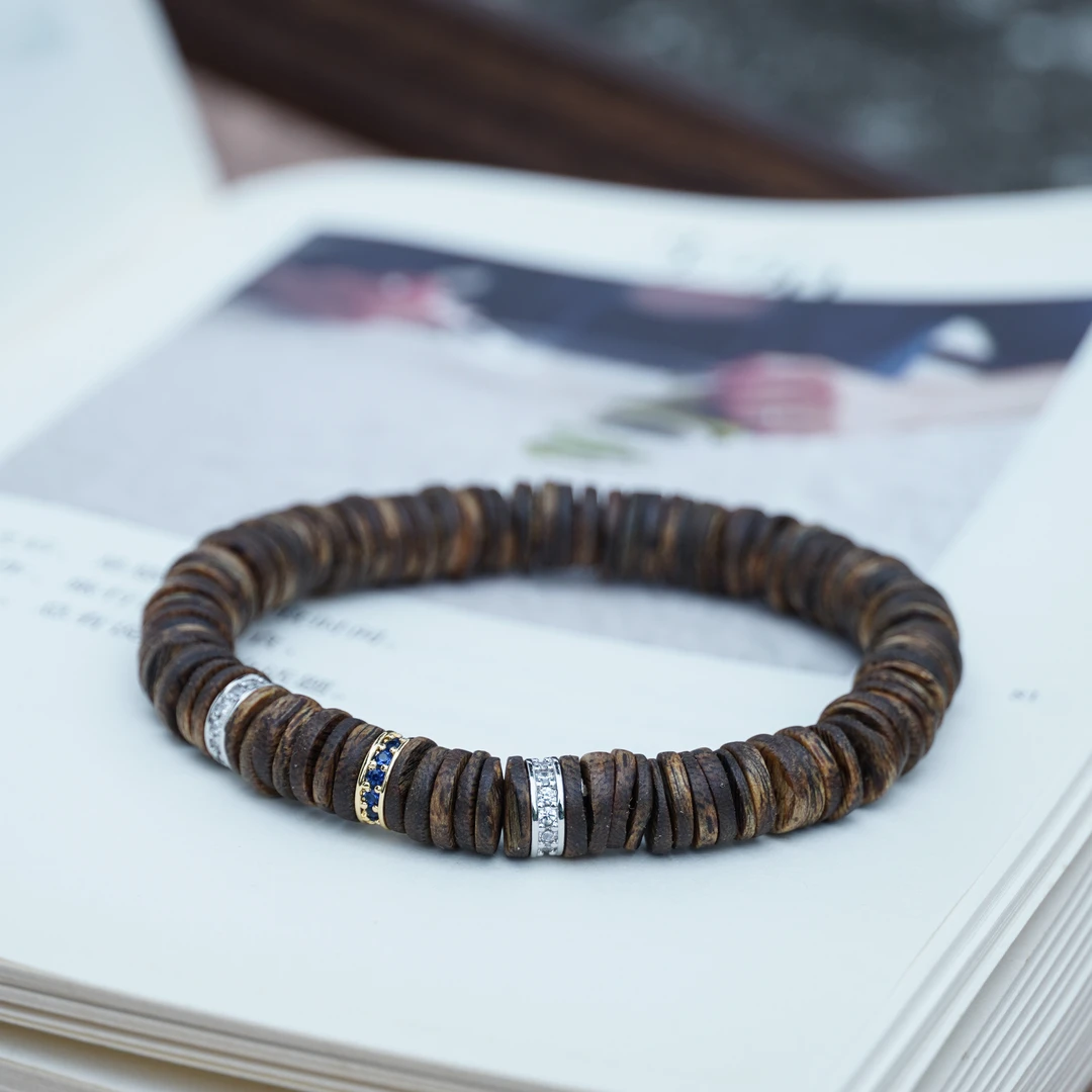 沉香【一博同款】钱串子片珠绿奇楠张勺子沉香08m情侣设计款