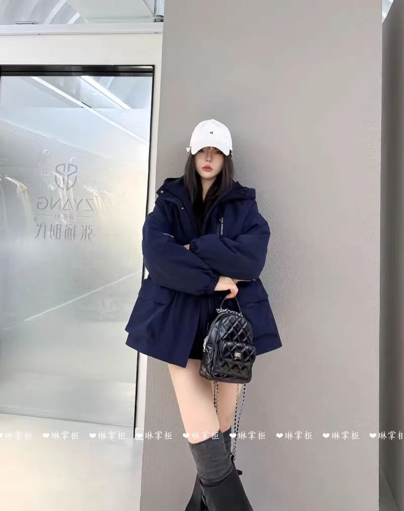 635棉服冲锋衣加厚加绒冬季保暖防风女款外套M肩章款Y