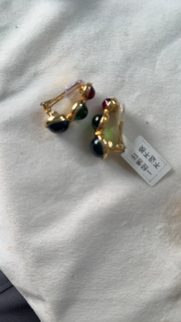 合金耳饰 中古合集乱拍不发耳夹精致轻奢金色复古时尚