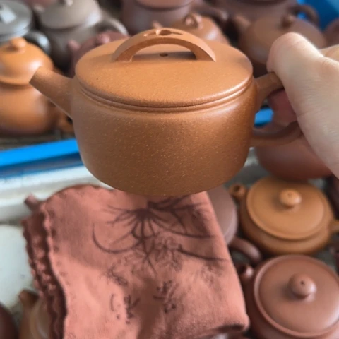 紫砂茶壶黄降坡泥200cc