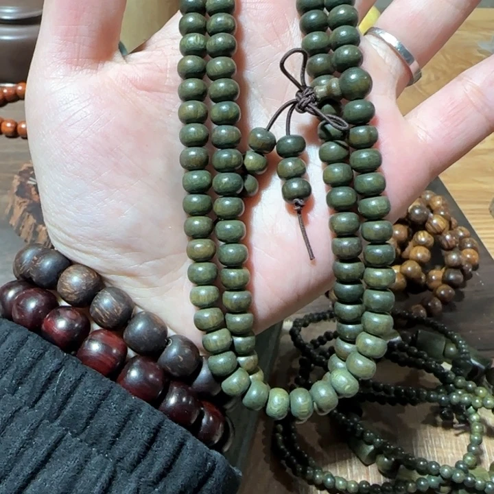 大果紫檀（缅甸花梨）绿檀算盘108