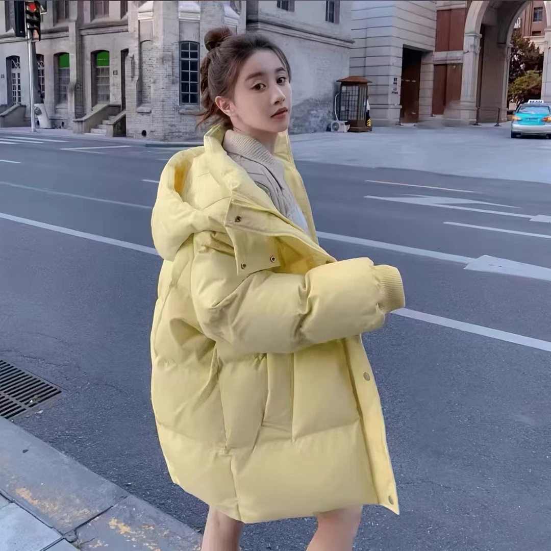 冬季加厚连帽棉服女外套加厚韩版冬季保暖修身显瘦棉衣