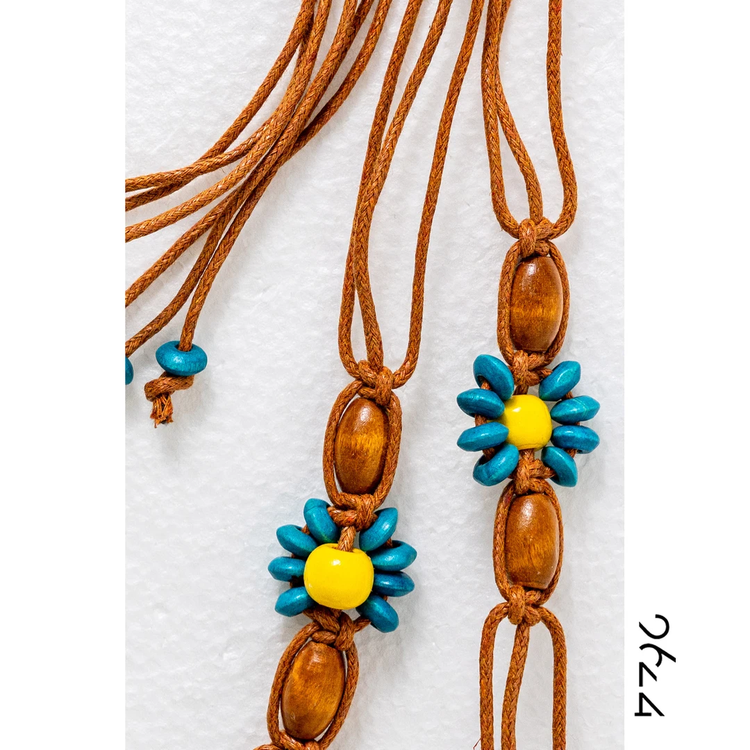 手工编制串珠复古民族风波西米编制腰带女