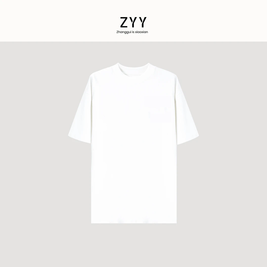 ZYY【大罗T】2024S/S新品 立体刺绣圆领经典夏季短袖T恤DZ240115009