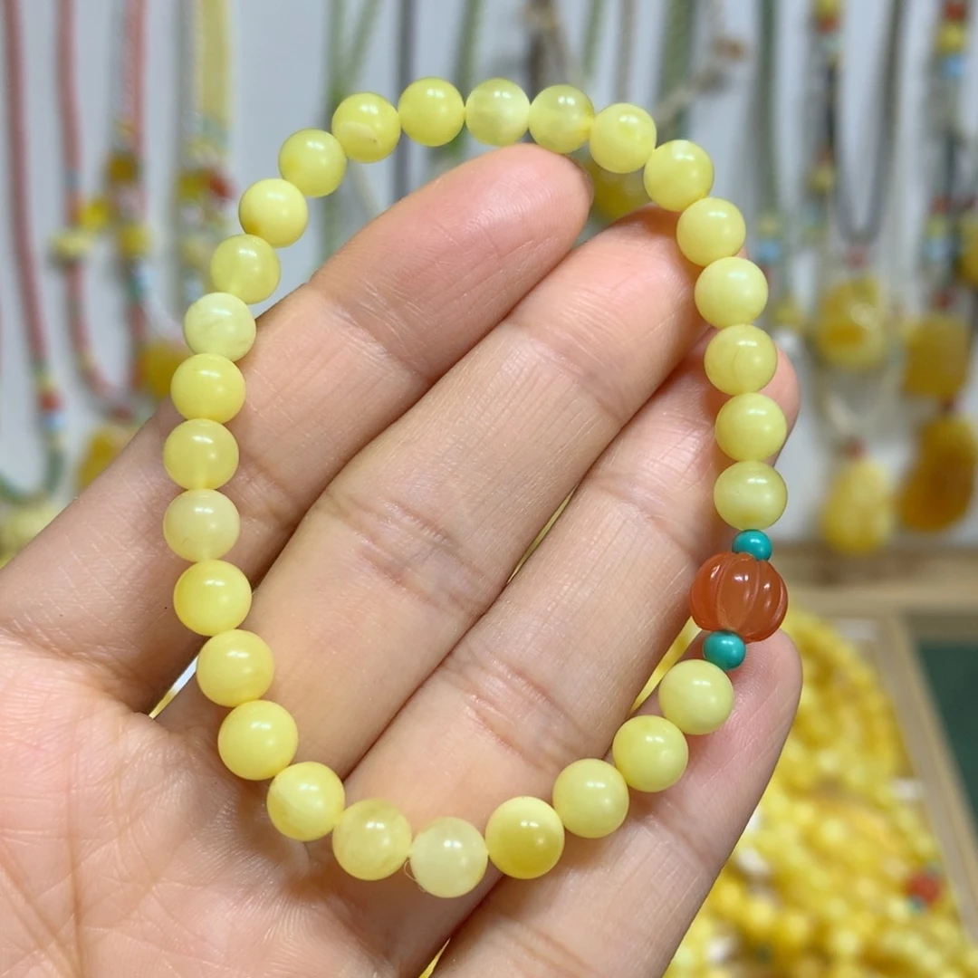 蜜蜡手链未镶嵌6mm尺寸