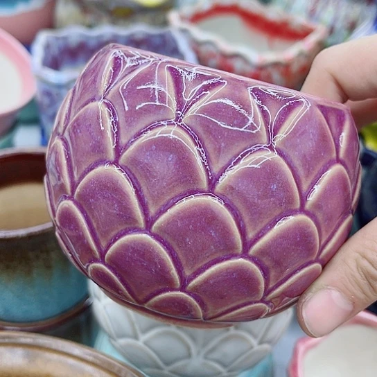 多肉绿植陶瓷花盆9.9包邮，有空