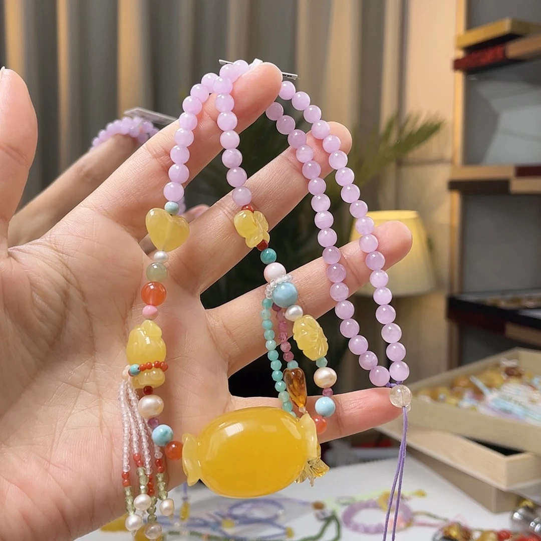 琥珀裸石未镶嵌蜜蜡吊坠