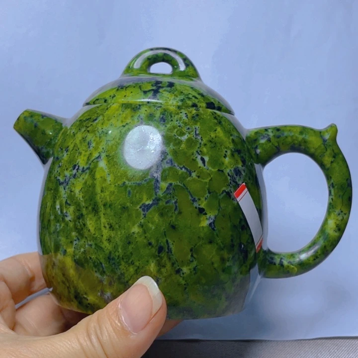 蛇纹石玉未镶嵌微瑕秦权壶送两个一口杯风*