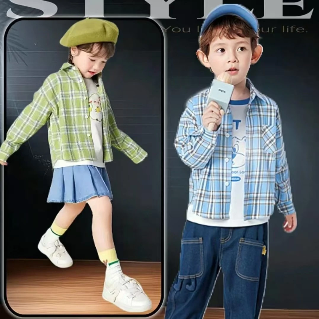 时尚休闲学院百搭中小童外套衬衫