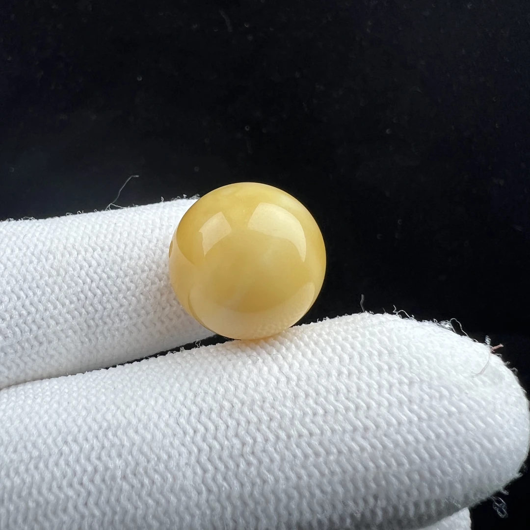 R6652天然原矿俄料蜜蜡 单珠 16mm支持复检