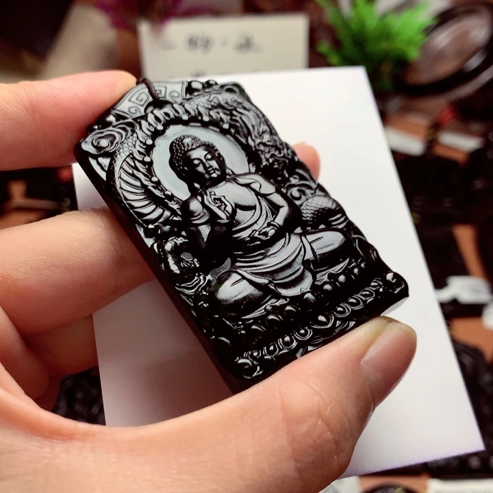 ༺****༻天然缅甸a货钢琴黑挂件