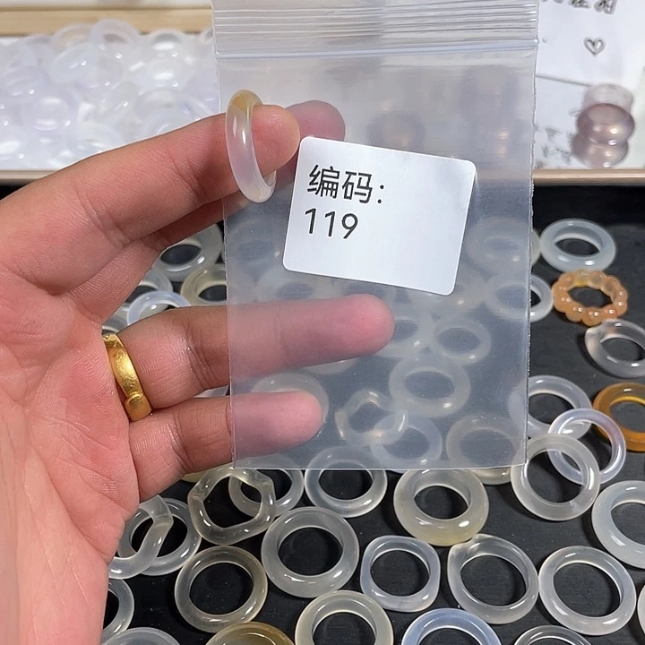 玛瑙/玉髓未镶嵌戒指119港12