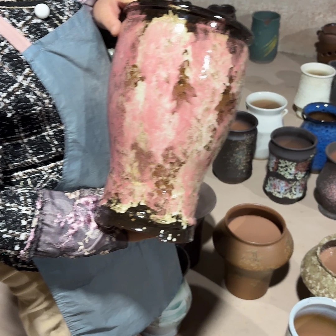 紫砂花盆口20高33
