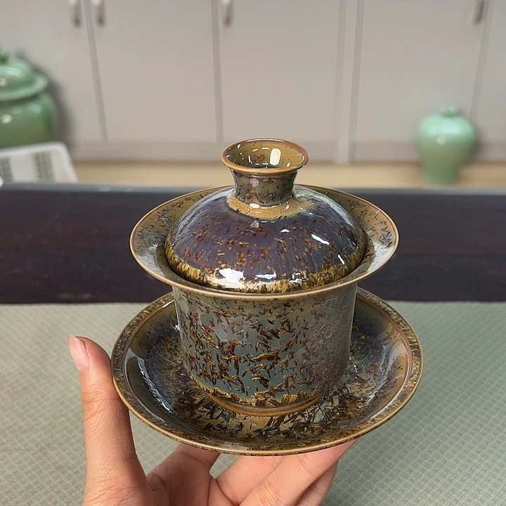 龙泉云间青瓷小米茶器