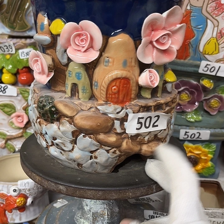 粗陶材质多肉花盆