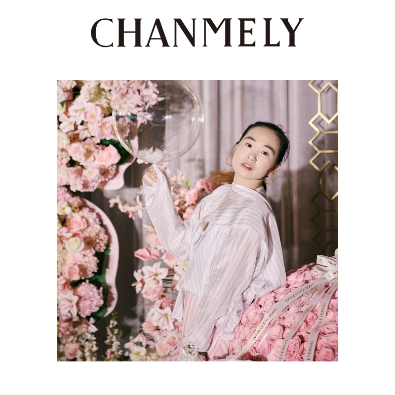 【CHANMITY】25/ss‘’仙气飘飘‘’高级浪漫灵动飘带衬衫024343