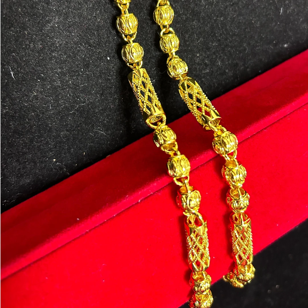 抖音好物 项链 时尚经典男士女士镂空竹节项链C款