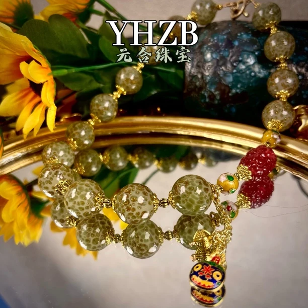铜合金珐琅项链 新款项链【芳华】098中古琉璃珐琅项链手链套装