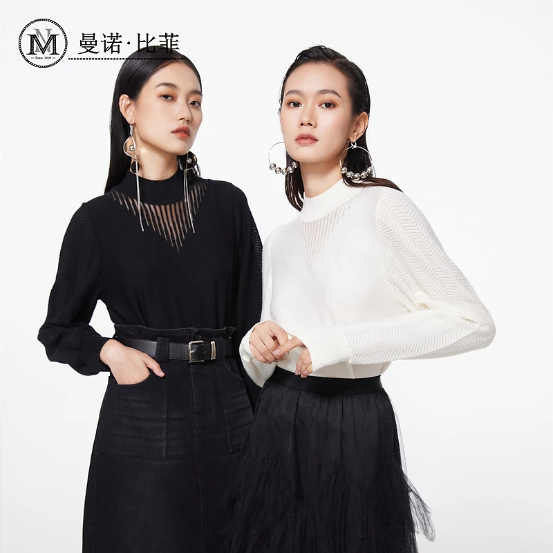 【艾美专属】圆领减龄针织衫MFCM111223