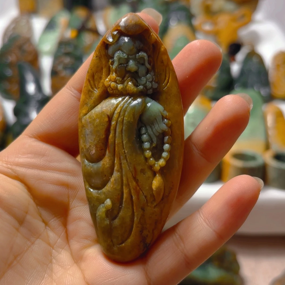 岫岩河磨玉（透闪石质玉）挂件未镶嵌