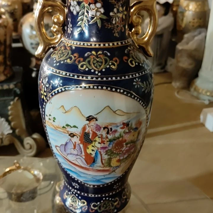 陶瓷老货库存钴蓝釉花瓶默认岁月痕迹不退换