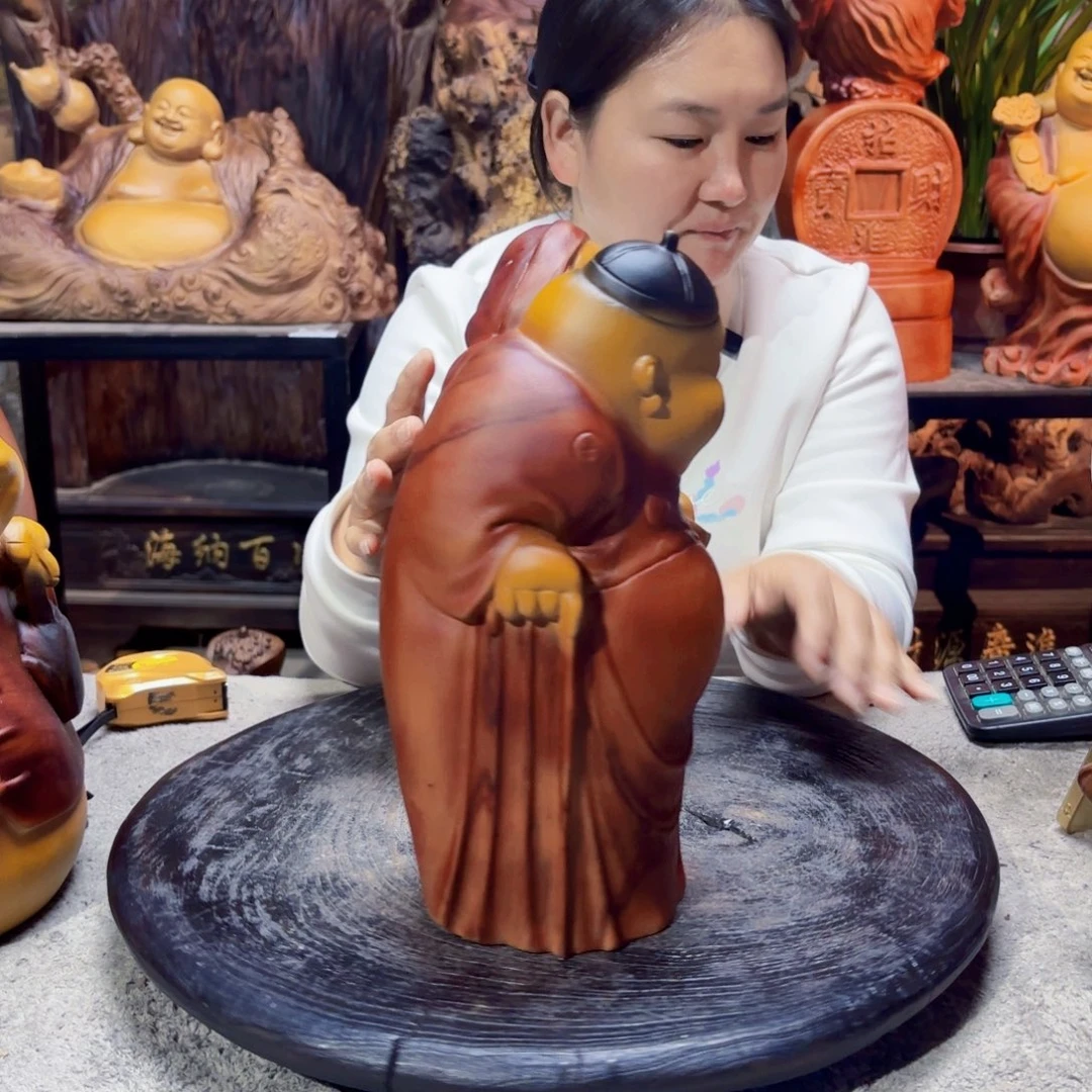 声***1香樟木地主公公婆婆一对香樟木