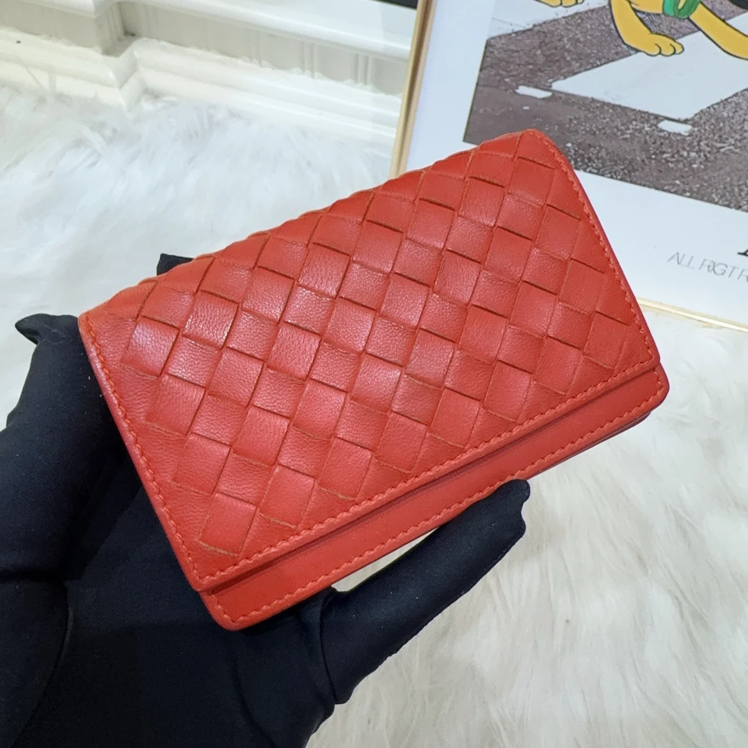 95新 BOTTEGA VENETA/葆蝶家 bv编织零钱包a7612
