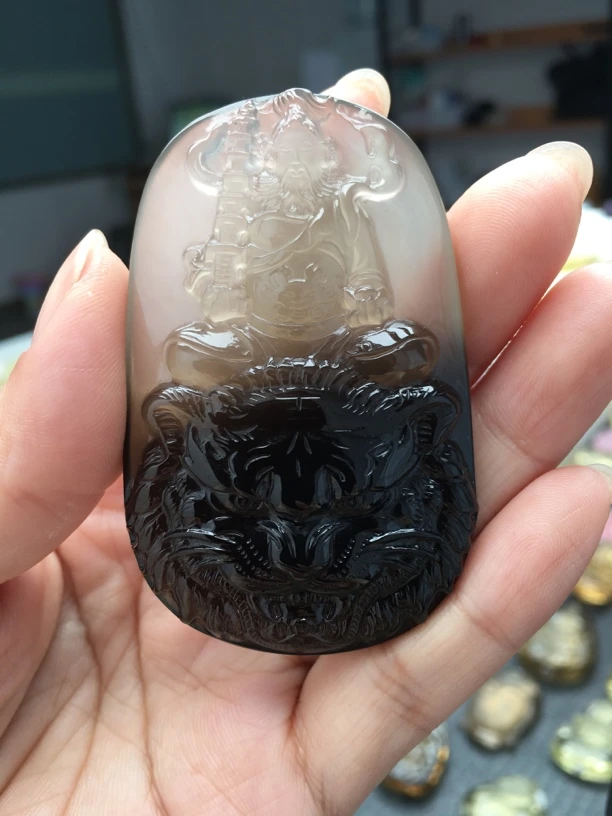 定制天然俏色赵公明