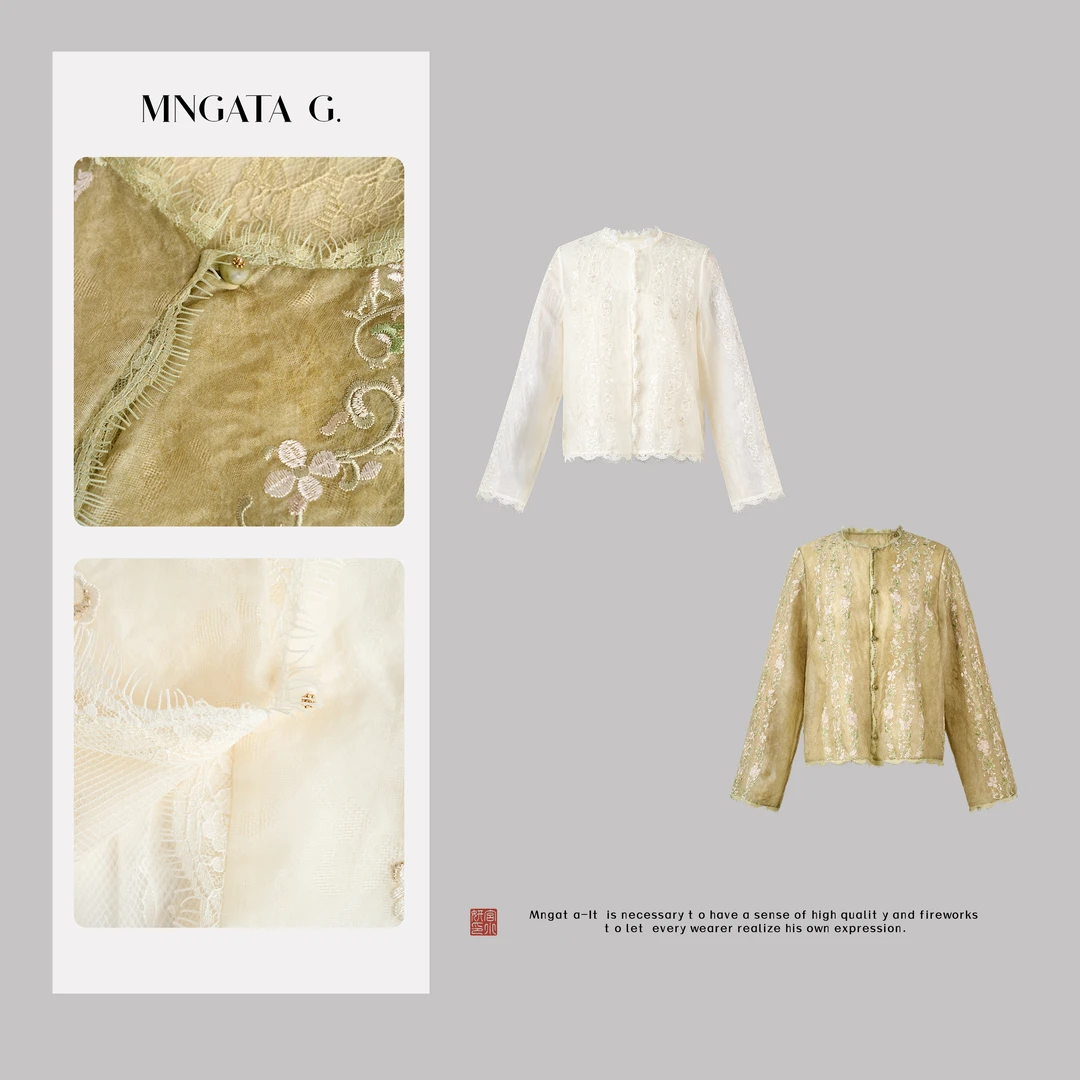 MNGATA G.宫小妍【次第花开】早秋新中式中国风休闲百搭上衣5041010