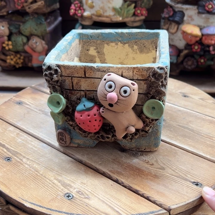 嘻哈多肉花盆百搭