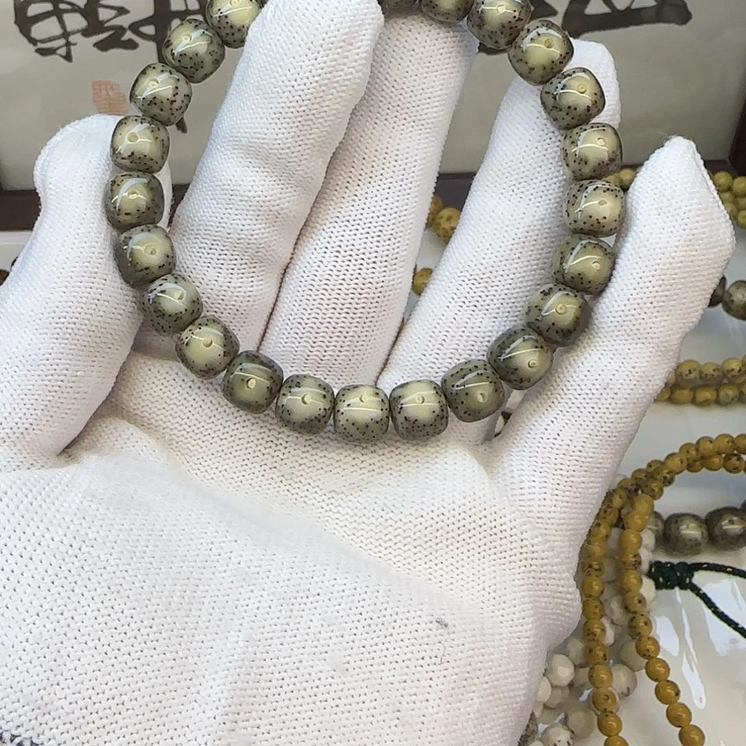 星月菩提手串卡9糯冰绿大眼