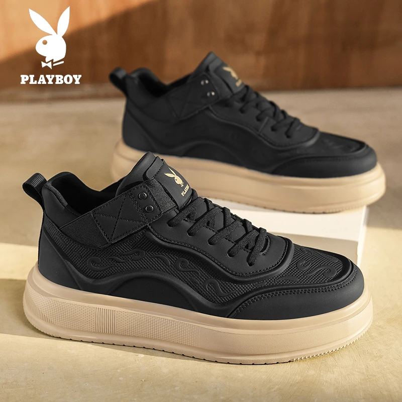 PALYBOY/花花公子男鞋增高新款休闲运动鞋百搭韩版舒适厚底中帮鞋