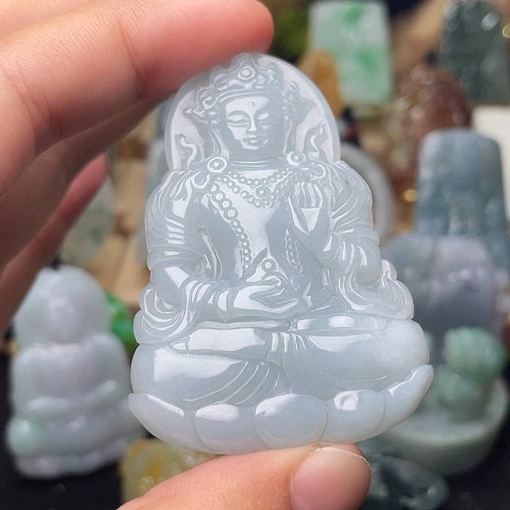 翡翠未镶嵌颈饰天然缅甸翡翠A货