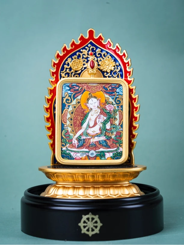 白度母 手绘唐卡吊坠