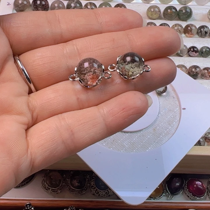 水晶手链银S800镀金镶嵌J****?