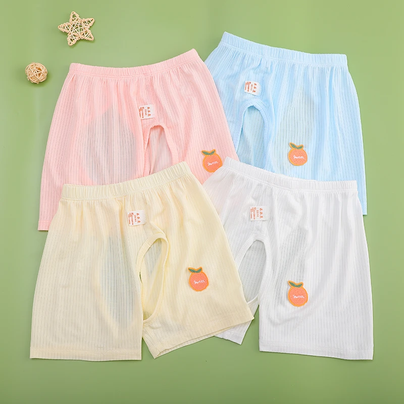 新生婴儿开裆裤夏季薄款透气新款男女宝宝防蚊空调服贴身单层短裤