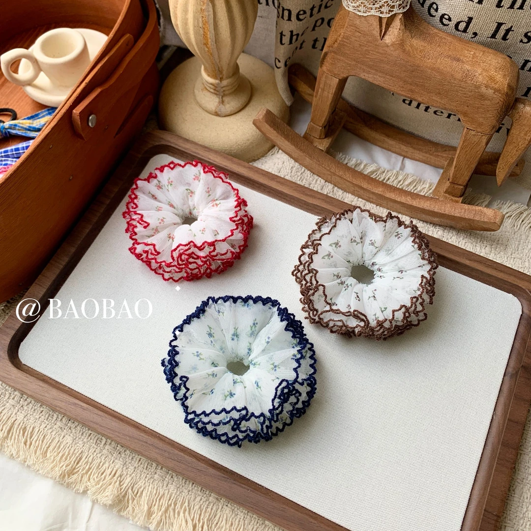 【碎花迷你发圈】重工法式儿童大肠高级慵懒风扎头发丸子头皮筋发绳