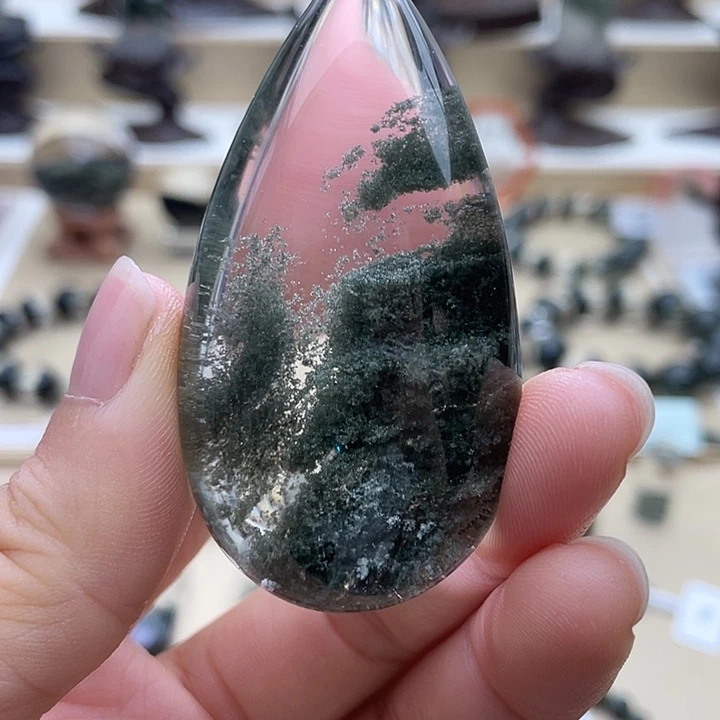 未镶嵌颈饰水晶绿幽灵水滴