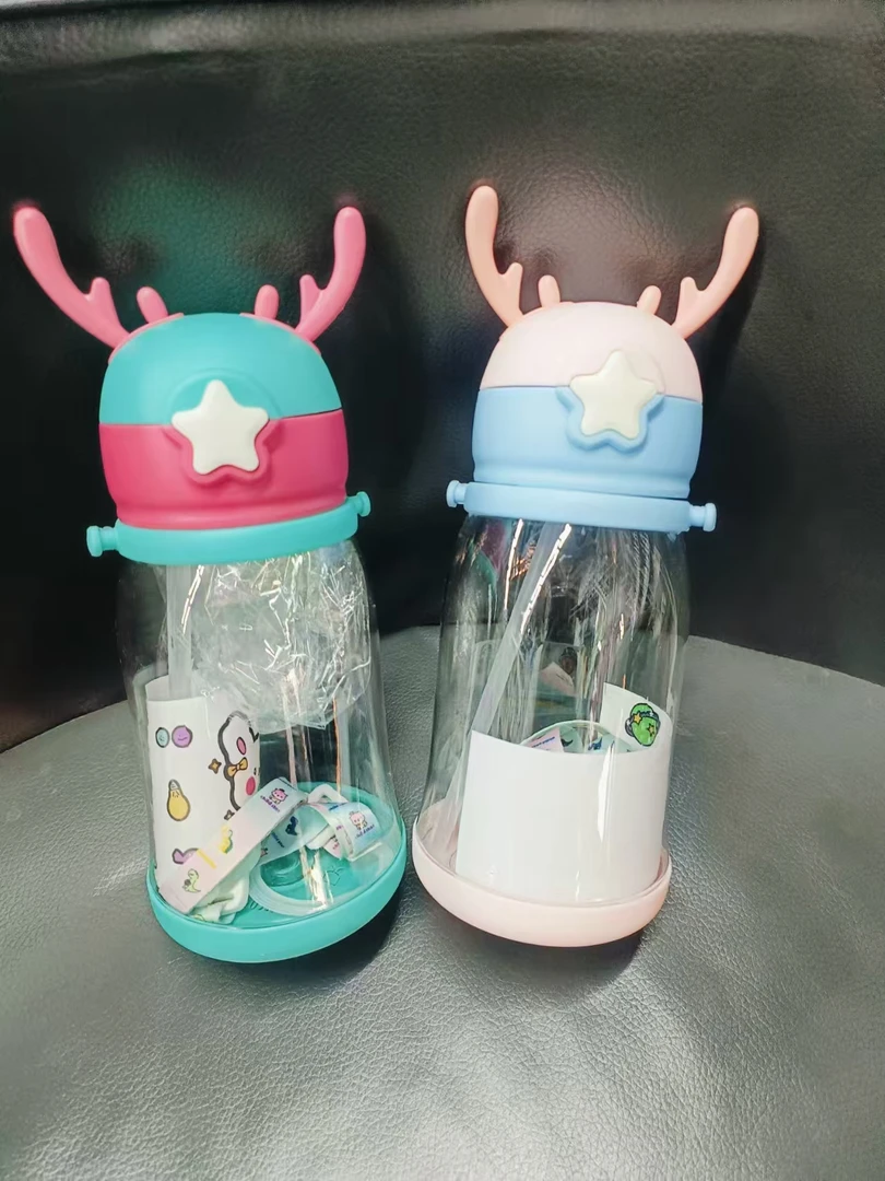 儿童鹿角杯自带背带花型随机