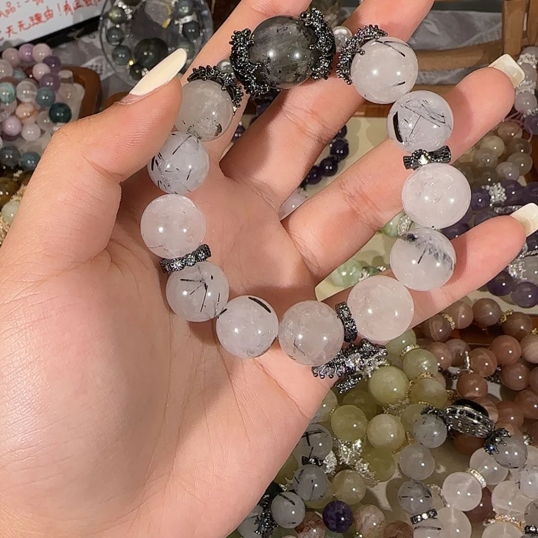 烟晶手链未镶嵌哈哈