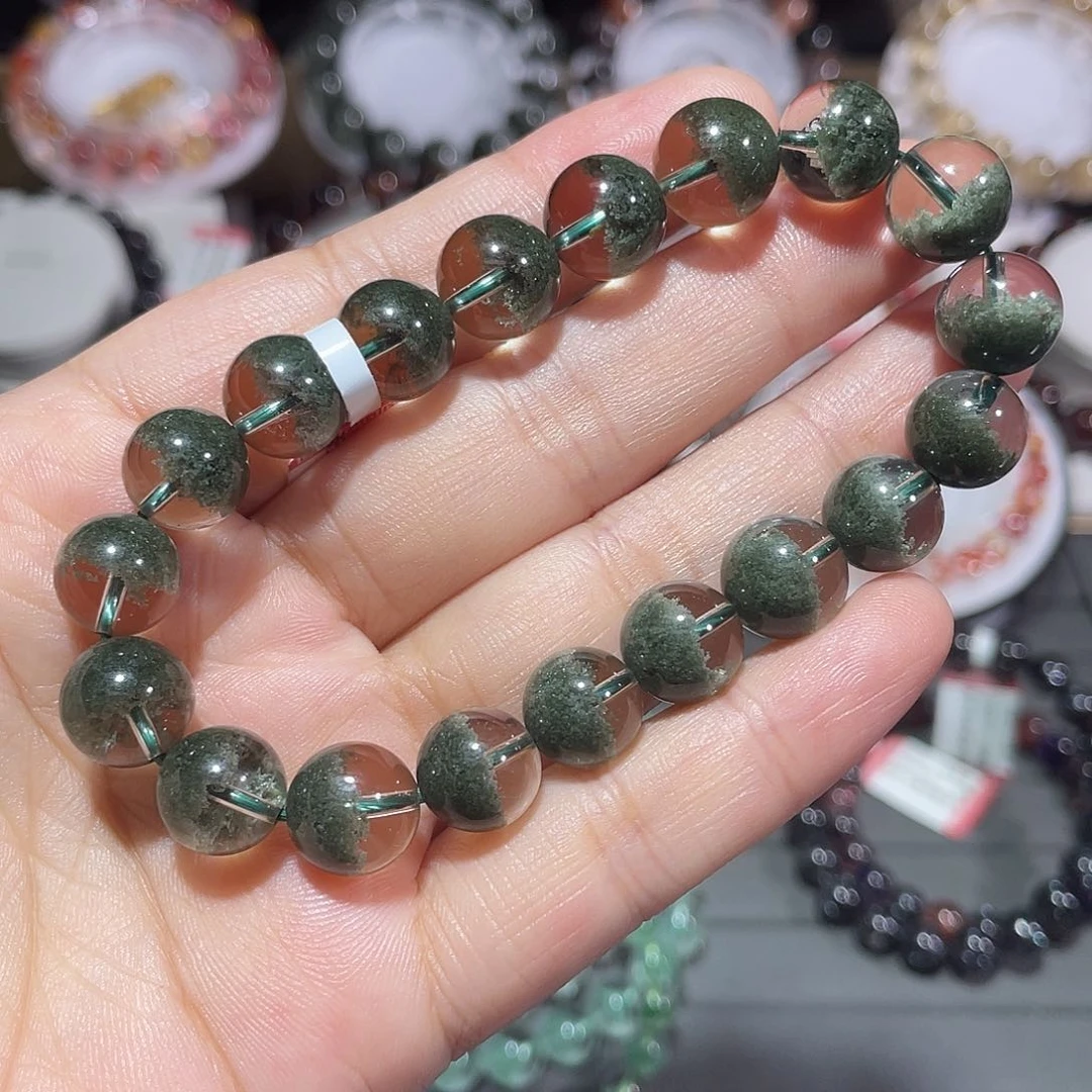 手串未镶嵌水晶绿幽灵聚宝盆手串